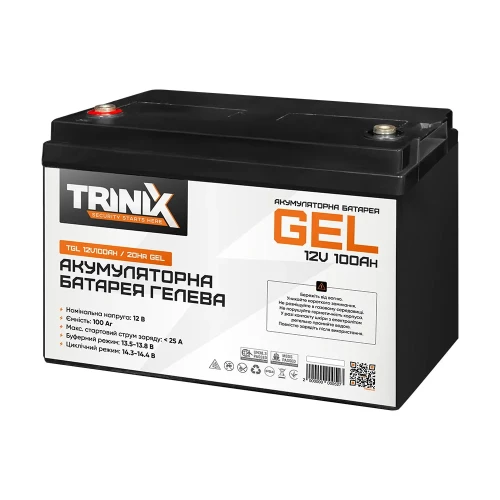 Акумуляторна батарея гелева 12В 100Аг Trinix TGL12V100Ah/20Hr GEL